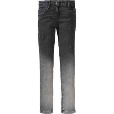 Jeans Regular Fit im leichten Used-Look und mit Farbverlauf für Mädchen
