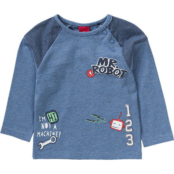 Baby Langarmshirt für Jungen REG, Roboter