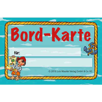Einladungskarten inkl. Boardkarte & Tattoo Pirat Pit Planke, 8 Stück 2