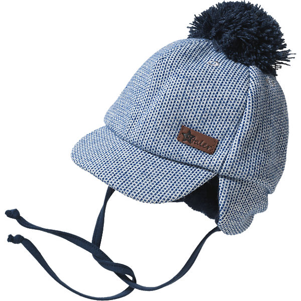 Baby Schirmmütze mit Bommel zum Binden für Jungen