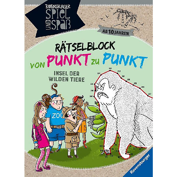 Punkte-Rätselspaß: Insel der wilden Tiere