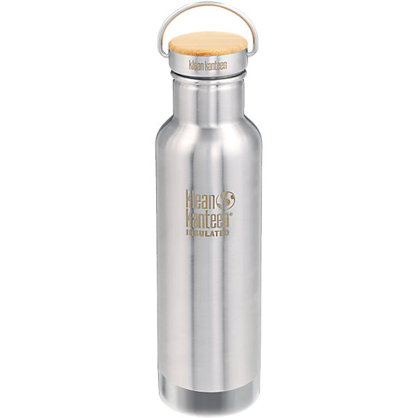 Edelstahl-Trinkflasche klean kanteen® Reflect Brushed Stainless, 592 ml, vakuumisoliert, Bamboo Cap