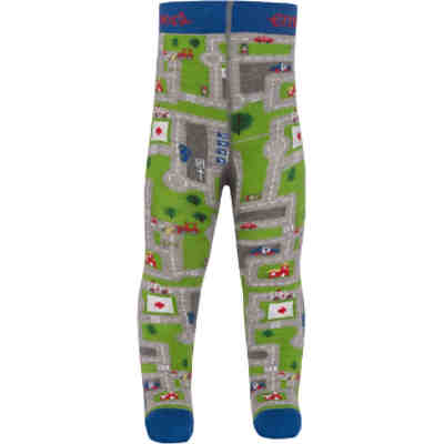 Baby Strickstrumpfhose für Jungen, Auto Spieleteppich
