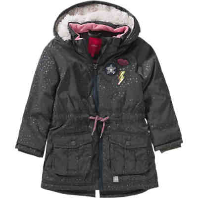 Winterparka mit Pailletten und Polarfleecefutter für Mädchen