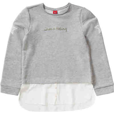 Sweatshirt mit angesetzter Bluse für Mädchen, Stern