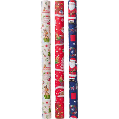 Geschenkpapierset PREMIUM Fröhliche Weihnachten, 3 x 2 m