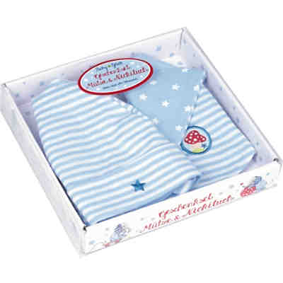 Geschenkset Mütze + Nickituch BabyGlück, hellblau (one size)