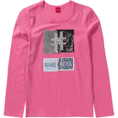 Langarmshirt mit Wendepailletten für Mädchen REG, Hashtag 2