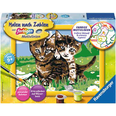 Verspielte Kätzchen Malen nach Zahlen Classic Serie E