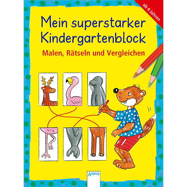 Mein superstarker Kindergartenblock: Malen, Rätseln und Vergleichen