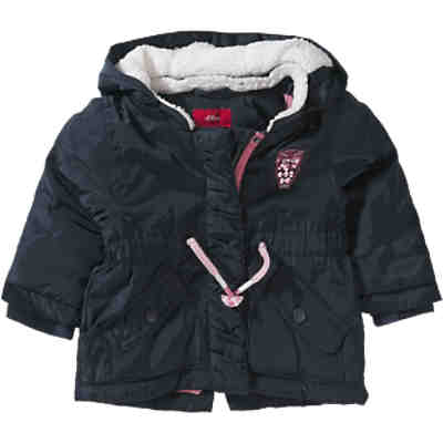 Baby Wintermantel mit Pailletten und Polarfleecefutter für Mädchen
