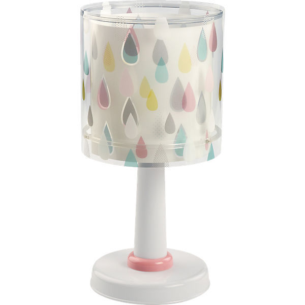 Tischlampe Regentropfen, pastellfarben
