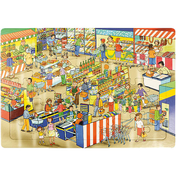 Rahmenpuzzle Markt, 35 Teile