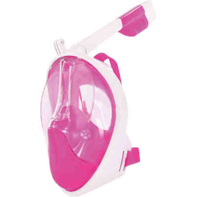 Tauchmaske Full Face Schnorchel-Maske Gr. S/M, weiß-pink