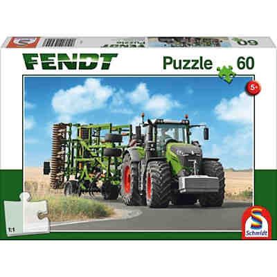 Puzzle 60 Teile Fendt 1050 Vario mit Amazone Grubber Cenius