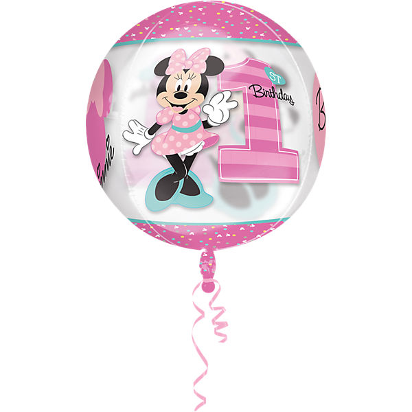 Folienballon Orbz Minnie Mouse - 1st Birthday