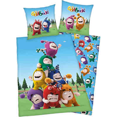 Wende- Kinderbettwäsche Oddbods, Reforcé, 135 x 200 cm