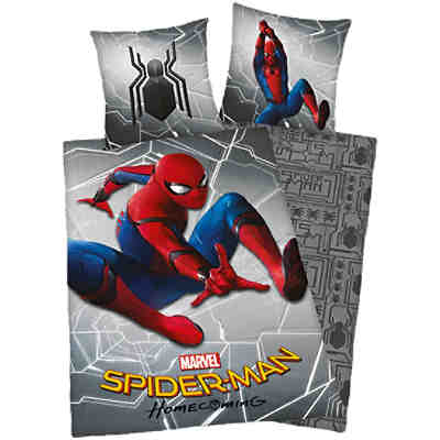 Wende- Kinderbettwäsche Spiderman Homecoming, Renforcé, 135 x 200 cm