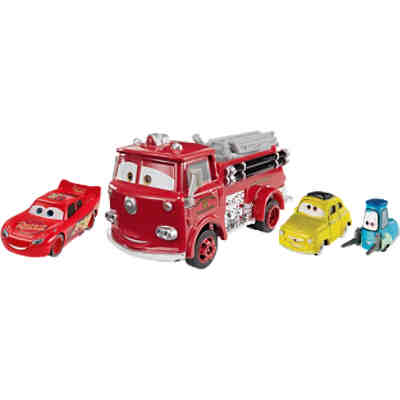 Disney Cars 3 Die-Cast 3er-Pack (2 x 1:55, 1 x Oversized) - Lightning McQueen, Luigi & Guido, Red