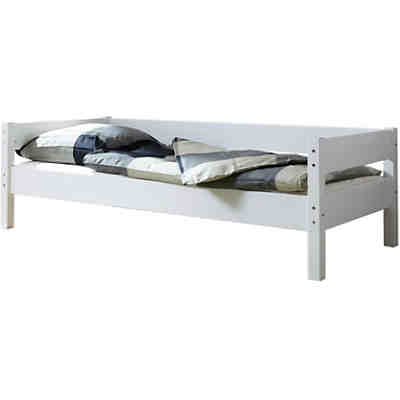 Einzelbett Robby, Buche massiv, weiß lackiert, 90 x 200 cm 2