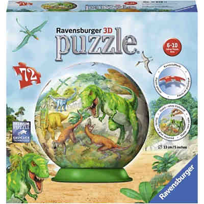 puzzleball® Ø13 cm, 72 Teile , Reich der Dinosaurier