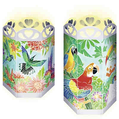 2er-Set Mal- & Bastelset Mixxy Colors Windlicht, Paradiesische Vögel 2