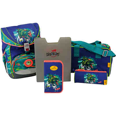 DerDieDas Schulrucksackset ErgoFlex T-Rex, 5-tlg. (Kollektion 2017/2018) 2