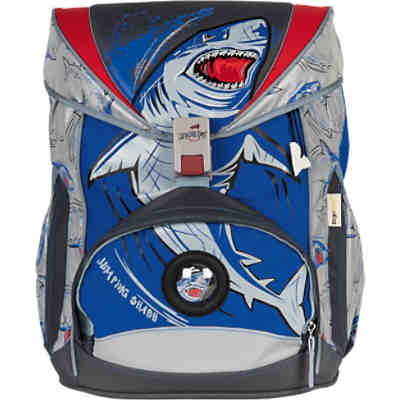 DerDieDas Schulrucksackset ErgoFlex EXKLUSIV SUPERFLASH Dangerous Shark, 5-tlg. (Kollektion 2017/2018)