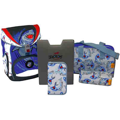 DerDieDas Schulrucksackset ErgoFlex EXKLUSIV SUPERFLASH Dangerous Shark, 5-tlg. (Kollektion 2017/2018) 2
