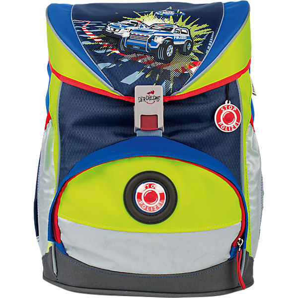 DerDieDas Schulrucksackset ErgoFlex EXKLUSIV SAFETY Polizei, 5-tlg. (Kollektion 2017/2018)