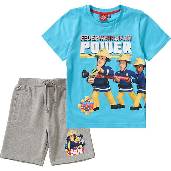 Feuerwehrmann Sam Set T-Shirt + Shorts für Jungen