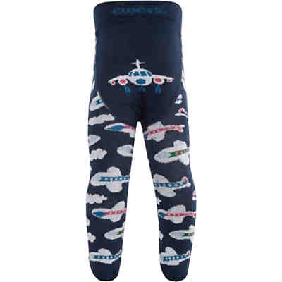 Baby Strickstrumpfhose Doppelpack für Jungen, Flugzeuge 2