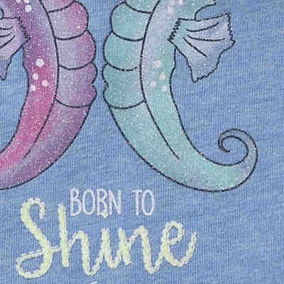 Baby Langarmshirt mit Glitzer und Seepferdchen für Mädchen 2