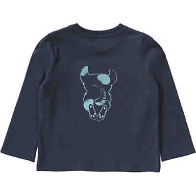 Baby Langarmshirt mit Rückenprint für Jungen, Hund, dunkelblau 2
