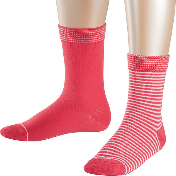 Socken Doppelpack für Mädchen, geringelt