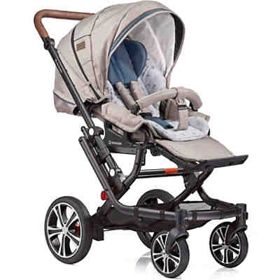 Kombi Kinderwagen F6 Air+ inkl. C2 Komptakt-Tragetasche, Gestell schwarz, tabak, stein, 2018 2