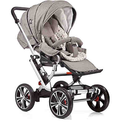 Kombi Kinderwagen F10 Air+ inkl. C1-Lift Tragetasche, Gestell eloxiert. Schwarz, stein, 2018 2