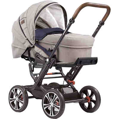 Kombi Kinderwagen F10 Air+ inkl. C2 Kompakt-Tragetasche, Gestell schwarz, tabak, hell meliert, 2018
