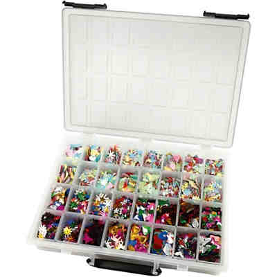 Pailletten-Mix, inkl. Raaco Sortimentskasten mit 32 losen Fächern, 32x25g 2