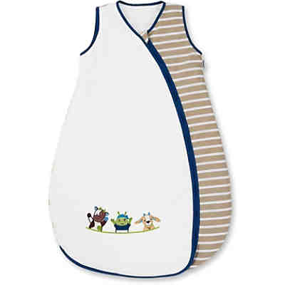 Sommer- Schlafsack Wieslinge, Frottee, braun/weiß, Gr. 90 cm