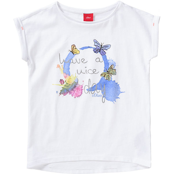T-Shirt mit Glitzerprint für Mädchen
