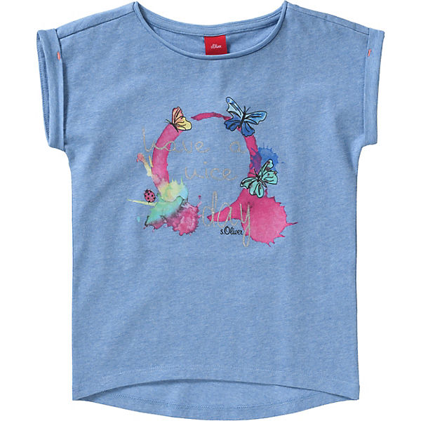 T-Shirt mit Glitzerprint für Mädchen