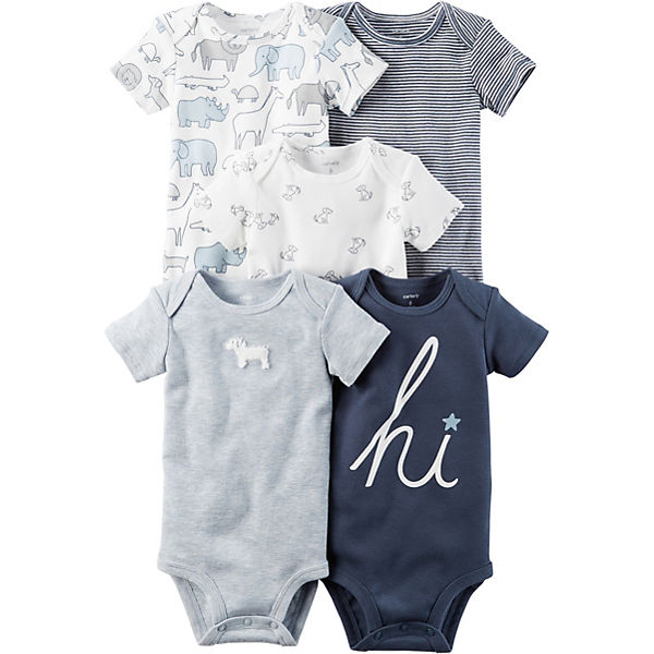Kurzarmbodys 5er Pack für Jungen