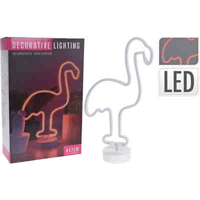 Leuchtobjekt "Flamingo", pink, H42 cm