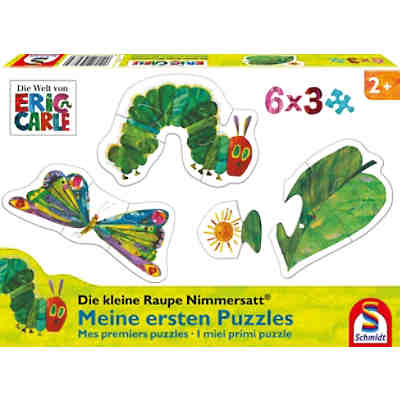Meine ersten Puzzles 6 x 3 Teile Die kleine Raupe Nimmersatt