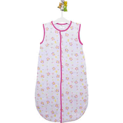 Schlafsack Schmetterling, mit Druckknöpfen, ärmellos, pink, Gr. 74/80