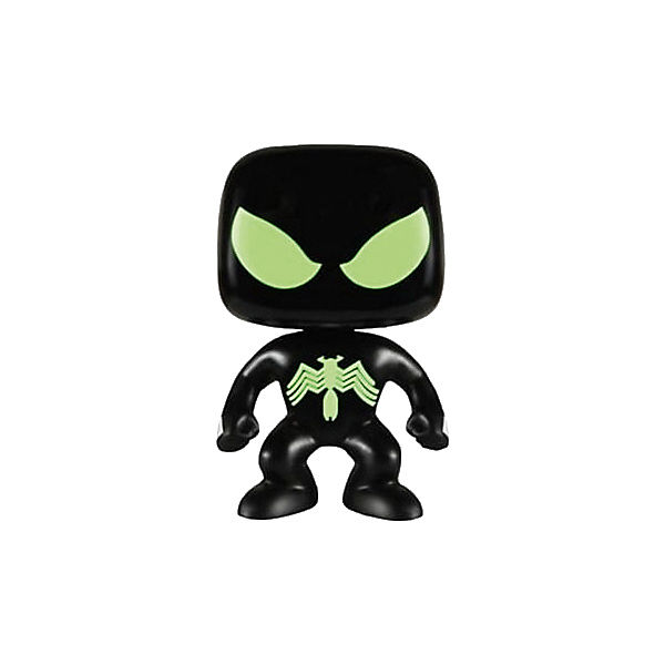 Funko Pop! Marvel - Sammelfigur Black Suit Spider-Man Glow in the dark