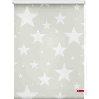 Rollo Klemmfix, ohne Bohren, Verdunkelung, Sterne Beige 2