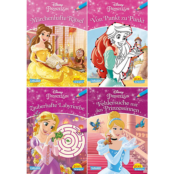 Pixi kreativ: Disney Prinzessin, 4 Hefte