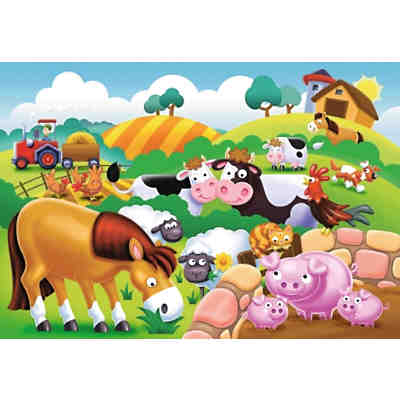 my first Outdoor-Puzzle, 12 Teile, 26x18 cm, Liebe Bauernhoftiere 2